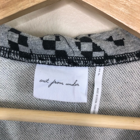 NWT urban outfitters out from under grey cropped collared pullover - Picture 3 of 11